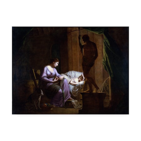 Joseph Wright Of Derby 'Penelope Unraveling Her Web' Canvas Art,35x47
